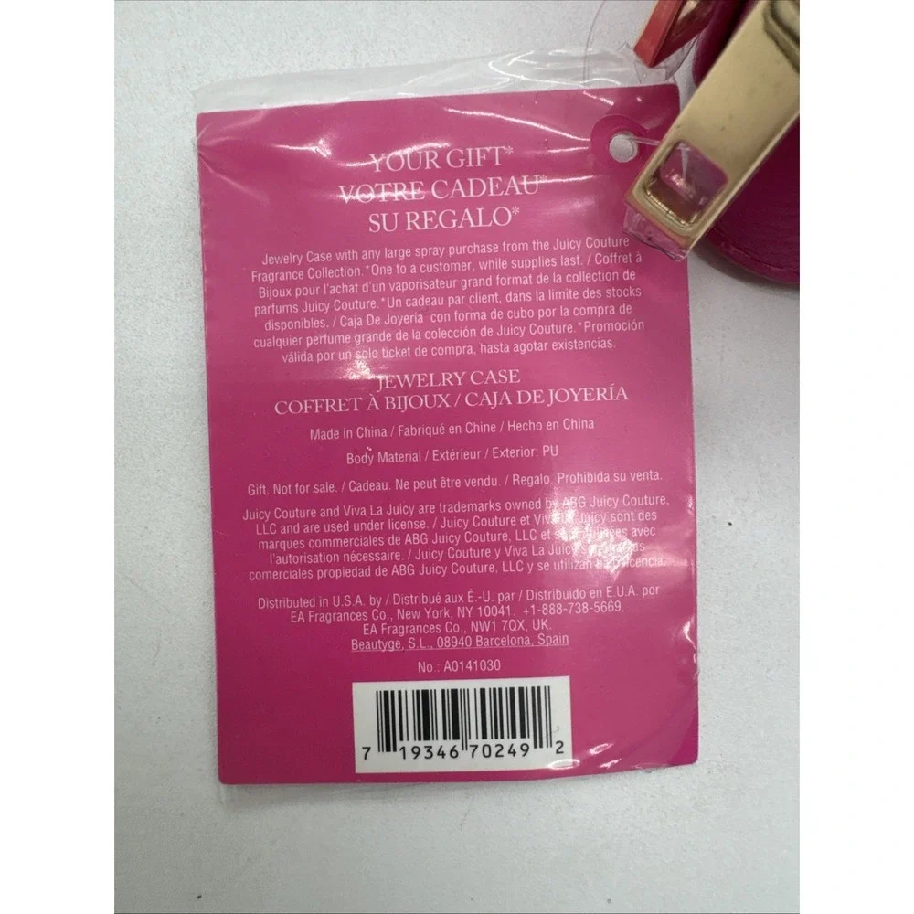 Juicy Couture NWT Pink Heart Zip Case For Jewelry